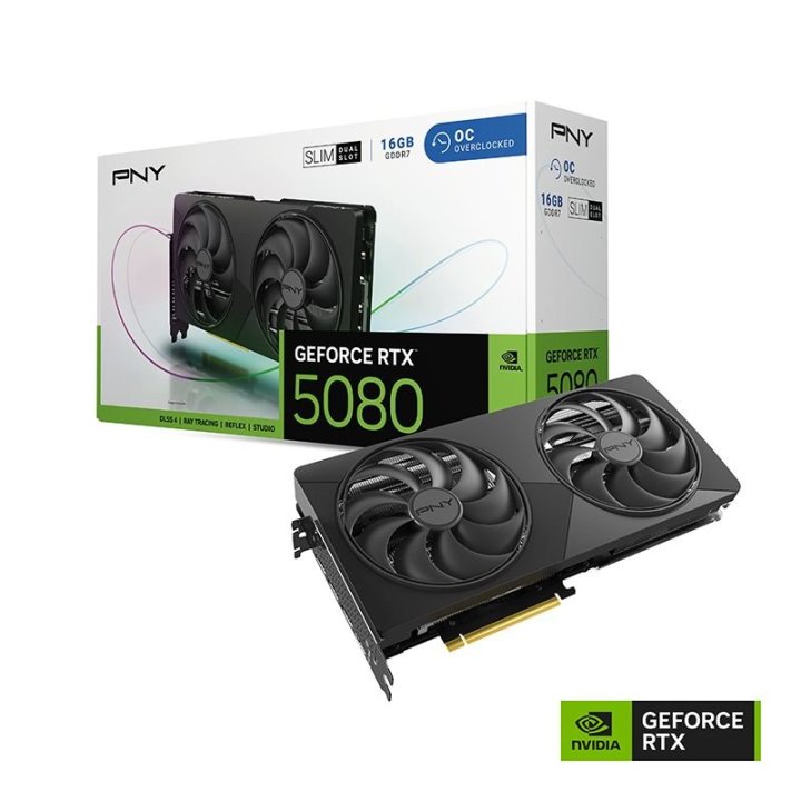 Tarjeta gráfica PNY GeForce RTX 5080 Slim 16GB GDDR7 Triple Fan 360W
